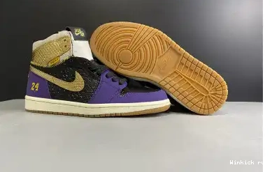 HIGH JORDAN GOLD BLACK PURPLE OG “MAMBA”  AIR 1 UNION X 0430